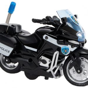 Polismotorcykel Police USA Leksaksmotorcykel med ljud Kids Globe 13 cm