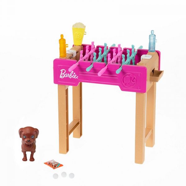 Barbie - Football Table and Pet Mini Playset