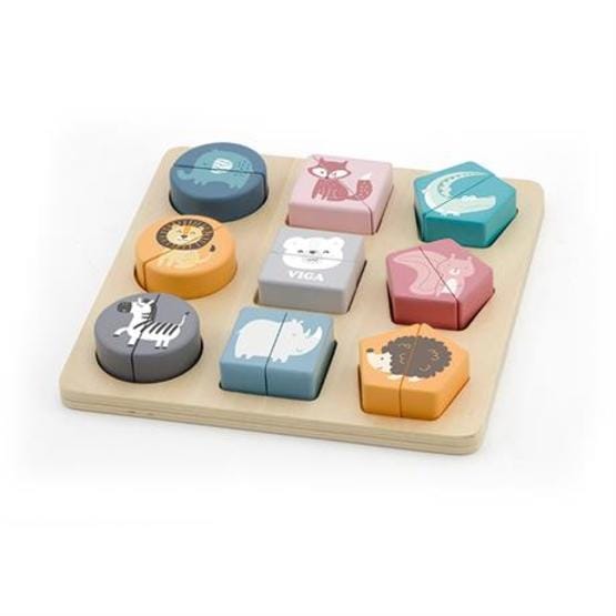 Viga - Träpussel Vilda Djur