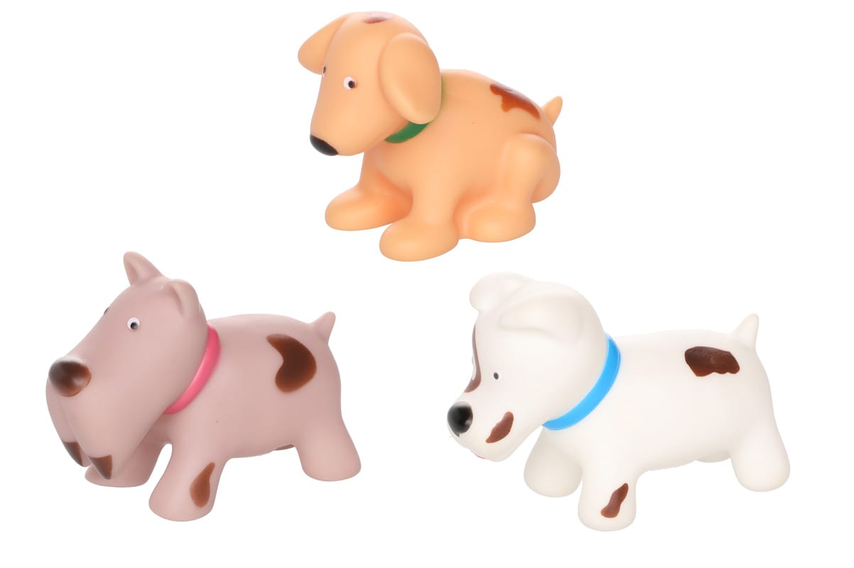 Badleksaker Hundar 3-pack