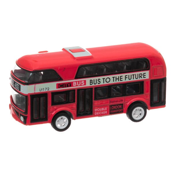 - Die-Cast Dubbeldäckare Buss - Röd 9 cm