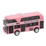 - Die-Cast Dubbeldäckare Buss - Rosa 9 cm