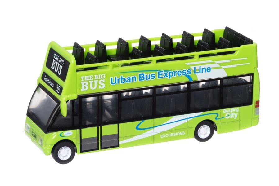 Grön leksaksbuss 14 cm