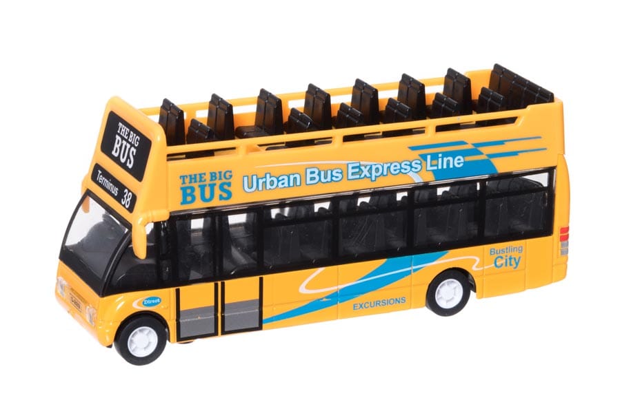 Gul leksaksbuss 14 cm