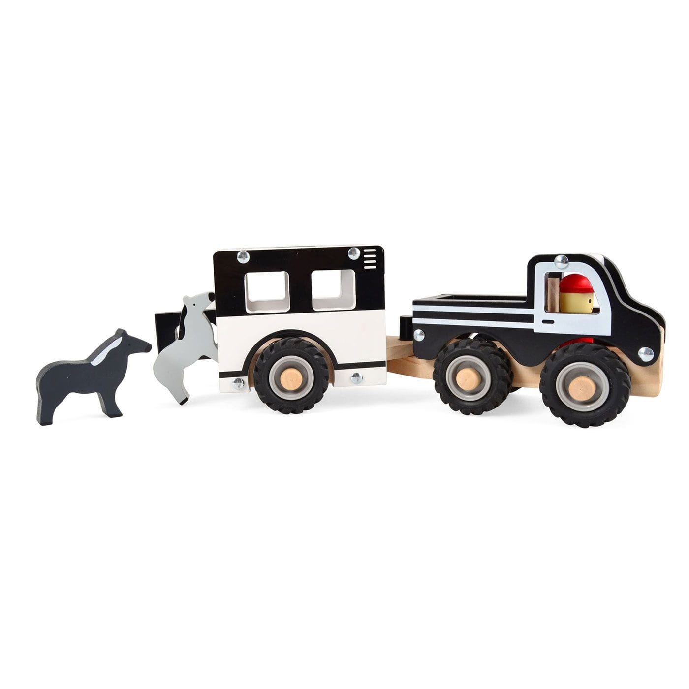 Magni hästtransport leksaksbil i trä