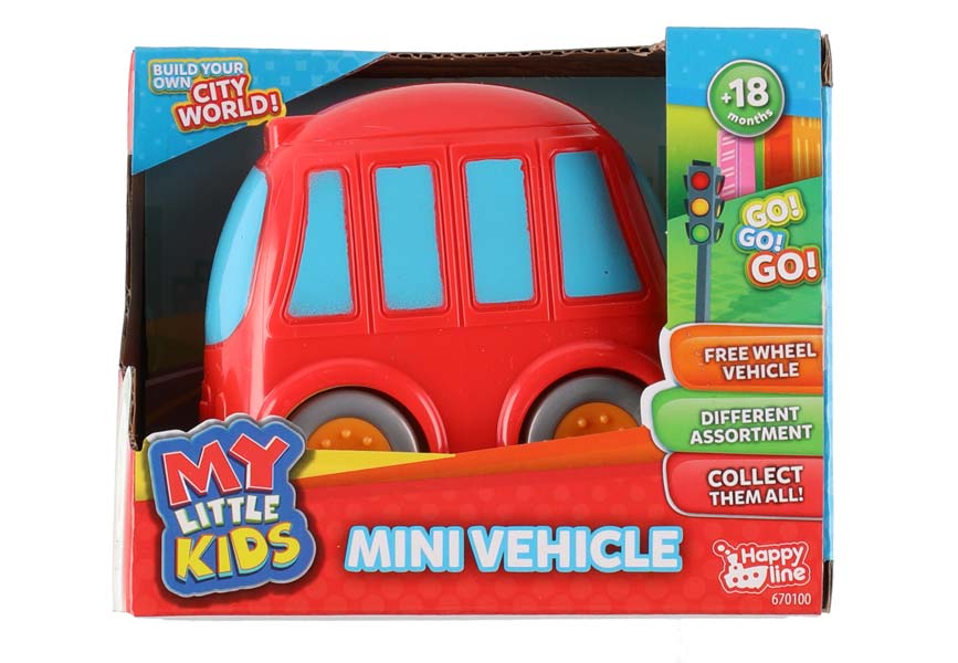 Röd Leksaksbuss 10 cm