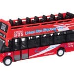 Röd leksaksbuss 14 cm