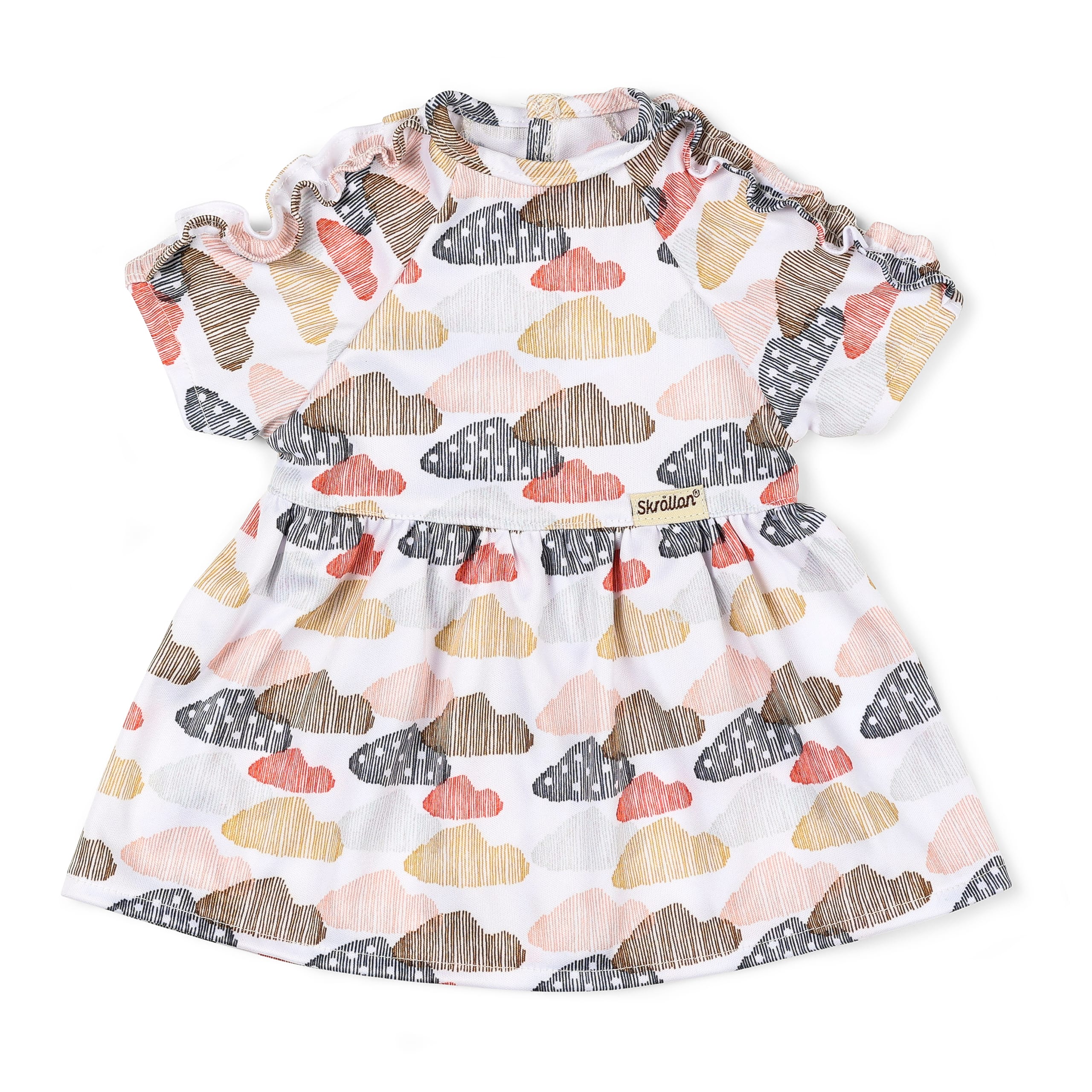 Skrållan dockkläder klänning moln 45 cm