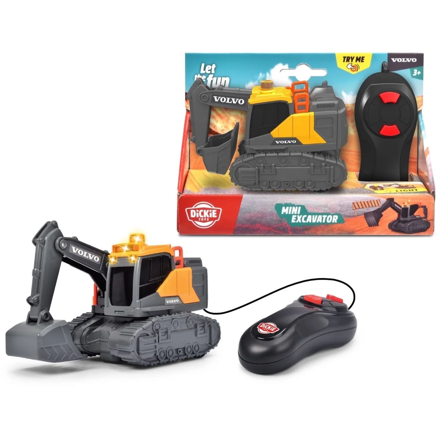 Sladdstyrd grävmaskin - Mini Excavator - Dickie Toys