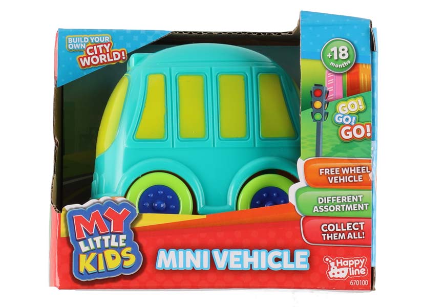 Turkos Leksaksbuss 10 cm