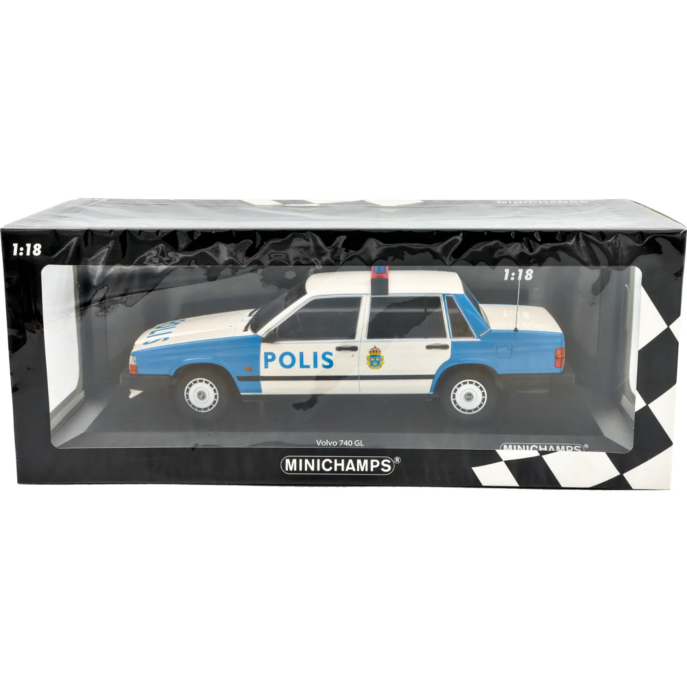 Volvo 740 GL - Svensk Polisbil - 1976 - Minichamps - 1:18