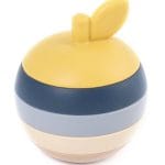 Carlobaby stapelleksak äpple i silikon, 5 delar