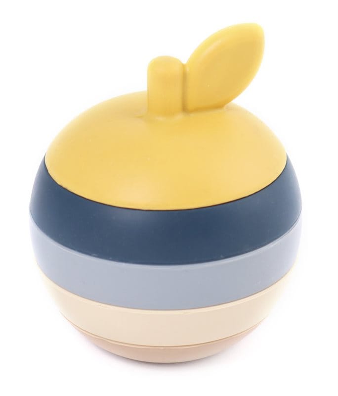 Carlobaby stapelleksak äpple i silikon, 5 delar