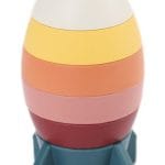 Carlobaby stapelleksak raket i silikon, 6 delar