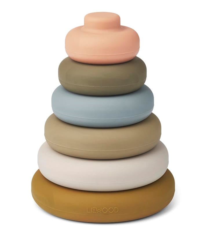 Liewood stapelleksak Dag silikon, khaki multi mix