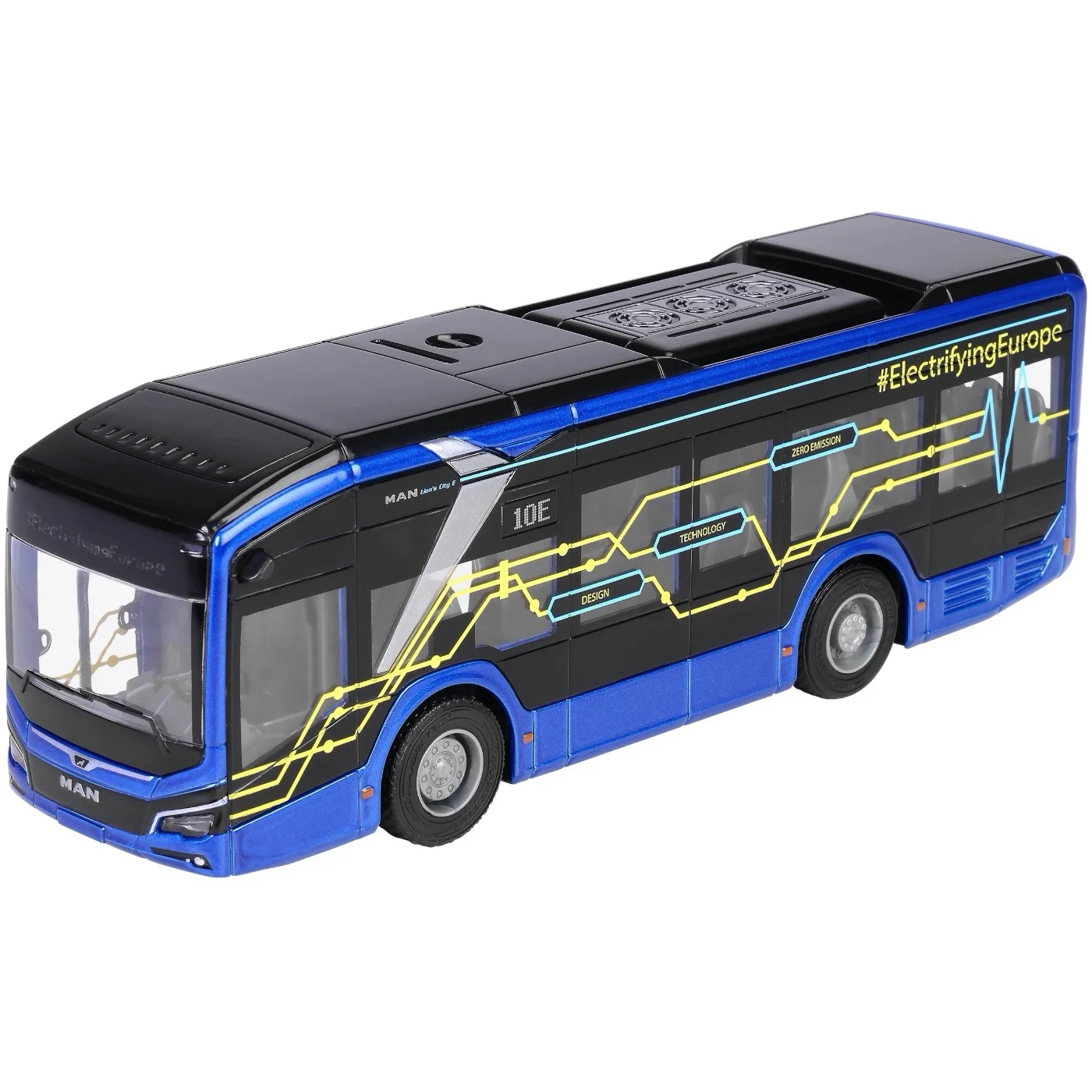 MAN Lion's City 10 E - Elektrisk Stadsbuss - Majorette - 22 cm