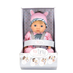 Tiny Treasure Docka Blont Hår Zebra Outfit
