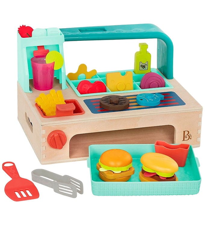 B. toys Leksakskök - 30 Delar - Hamburgarstation