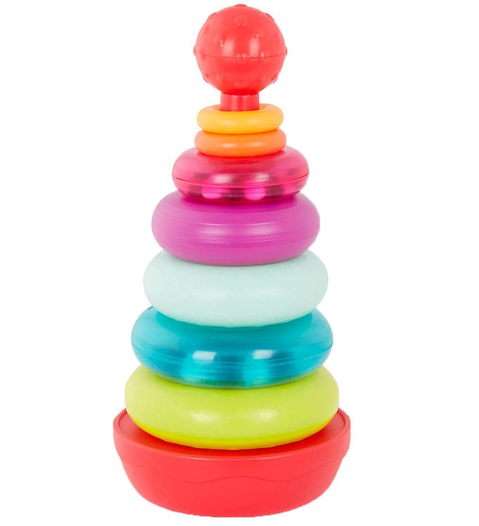 B. toys Stapelleksaker - Rainbow Ringar - 9 Delar