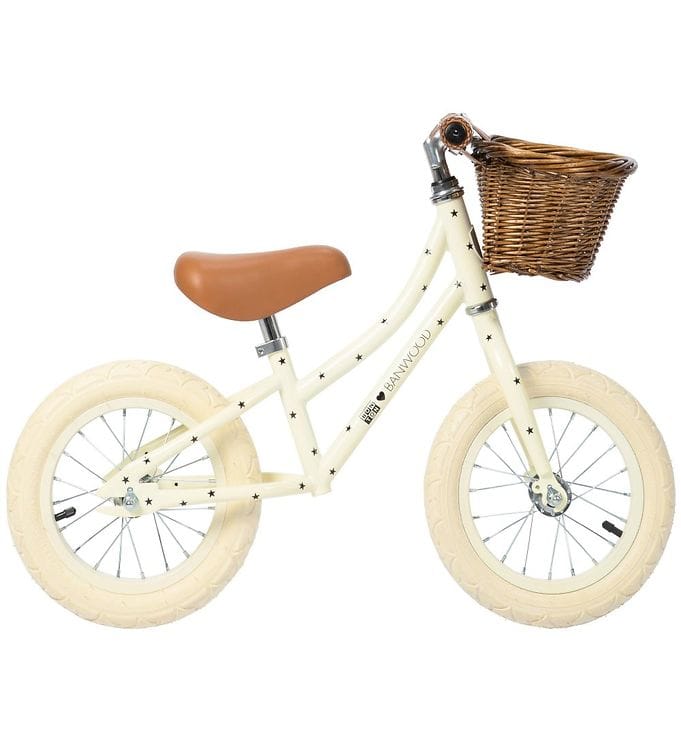 Banwood Springcykel - First Go! - Creme m. Stjärnor