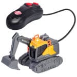 Dickie Toys Arbetsbil - Mini Grävmaskin Ljus/Trådbunden fjärrkon