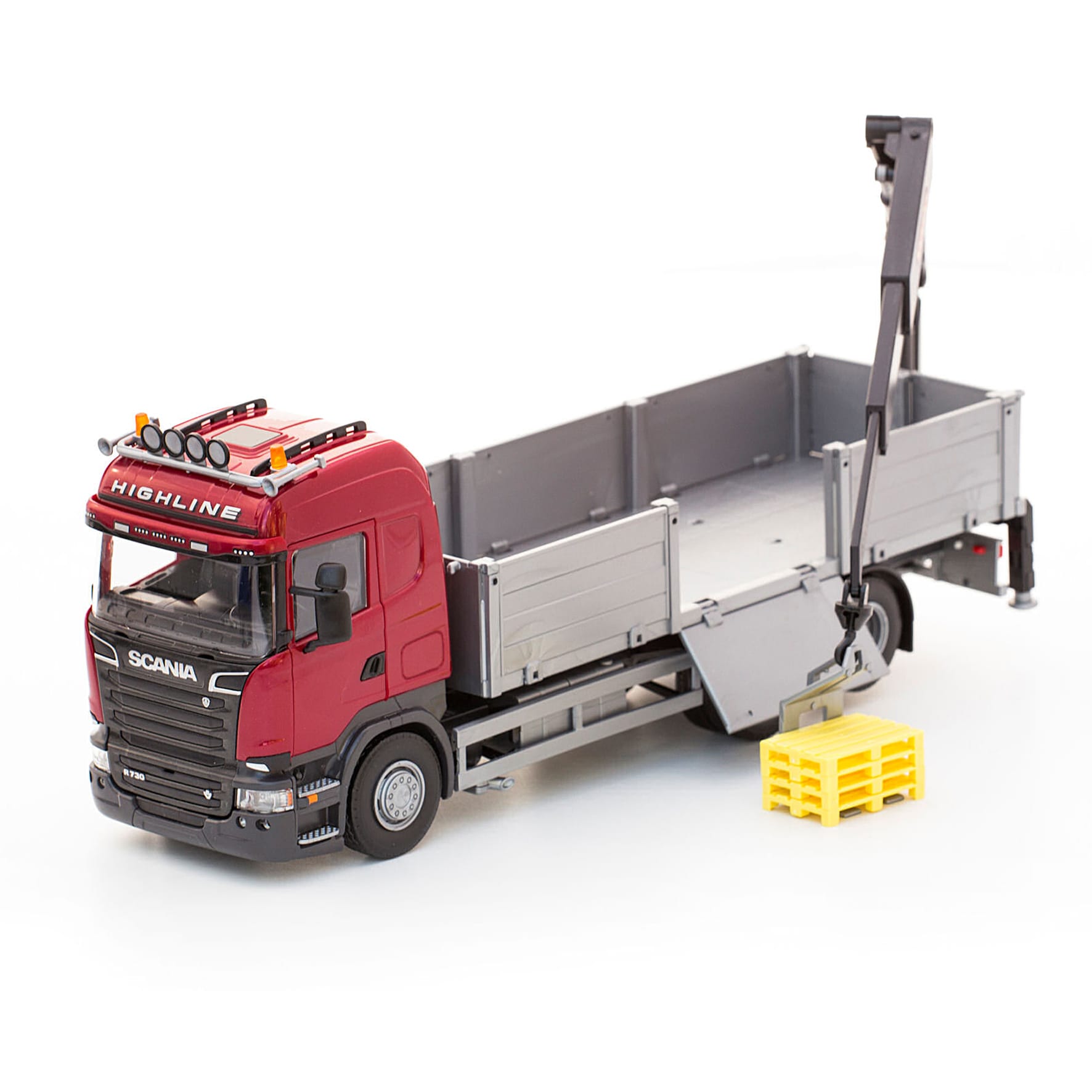 Emek leksaksbil lastbil scania röd 1:25