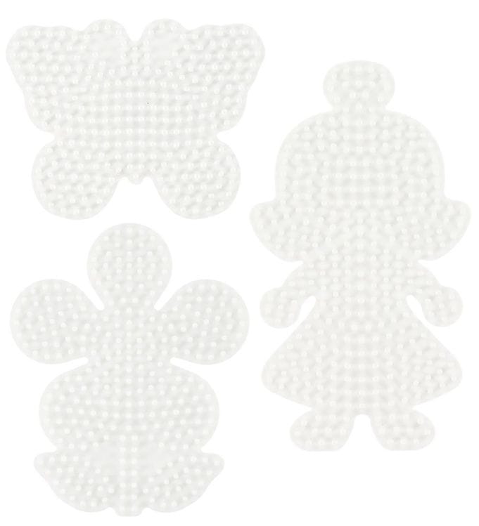 Hama Midi Pärlplattor - 3 st. - Blomma/fjäril/Flicka