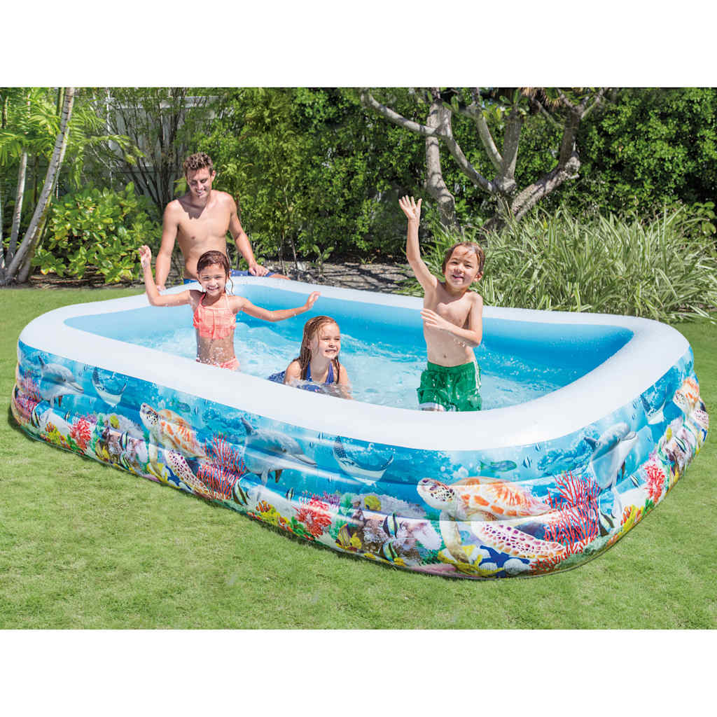 Intex Familjepool Swim Center 305x183x56 cm havslivsmönster