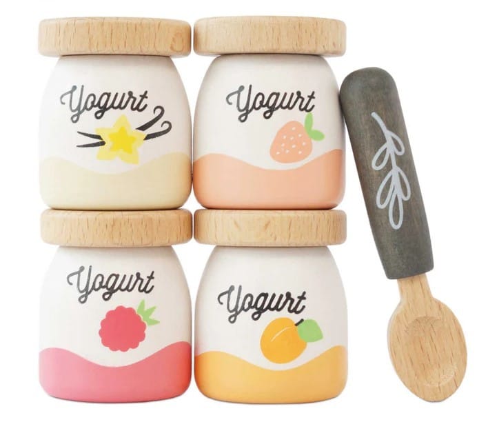 Le Toy Van Yogurtburkar i trä 4 st
