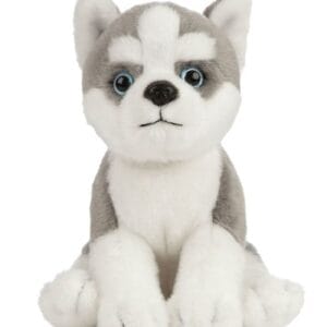 Living Nature Gosedjur - 17x7 cm - Husky Valp - Grå/Vit