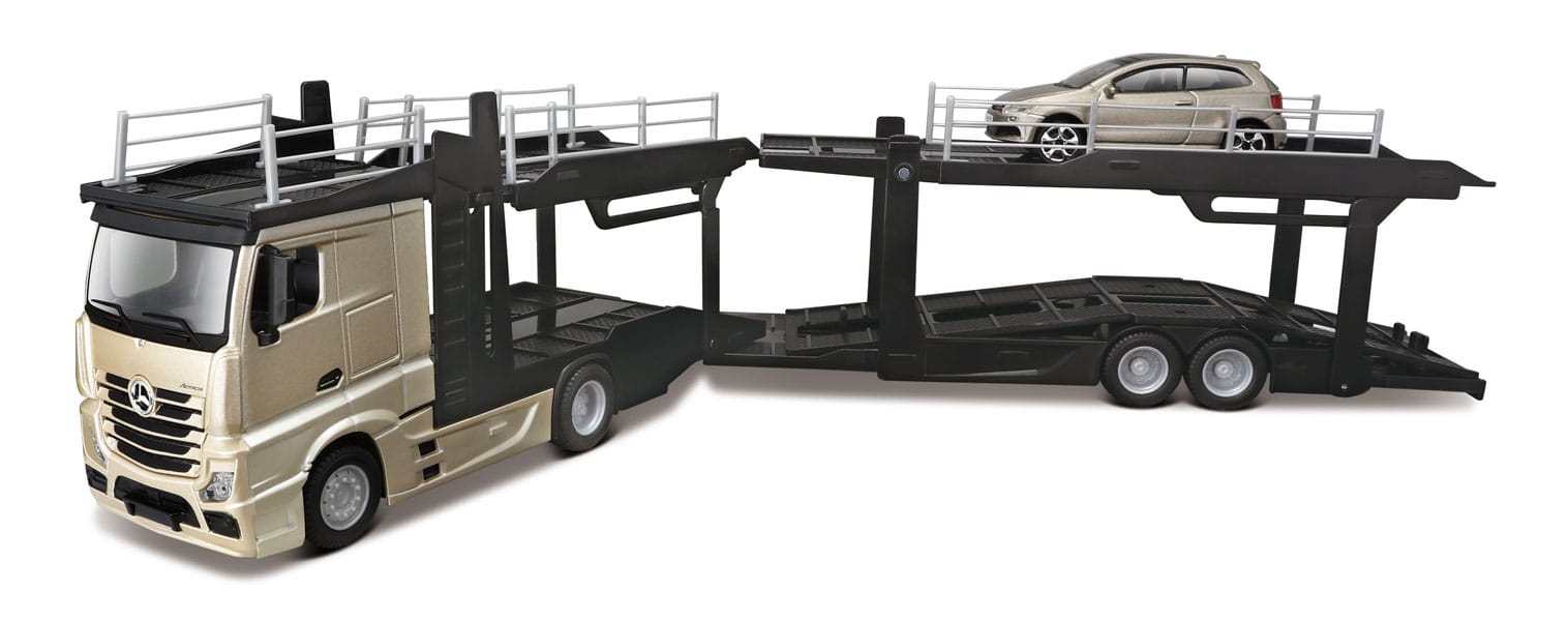 Mercedes-Benz Transport-lastbil med bil - Silver