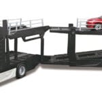 Mercedes-Benz Transport-lastbil med bil - Vit