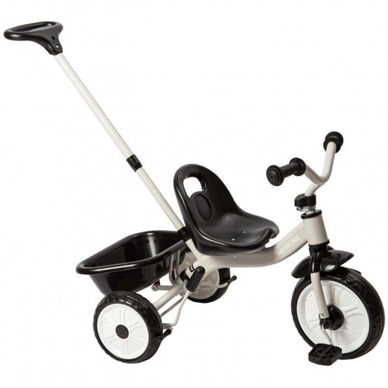 Nordic Hoj - Trehjuling Med Släp Och Skjutstång Vit