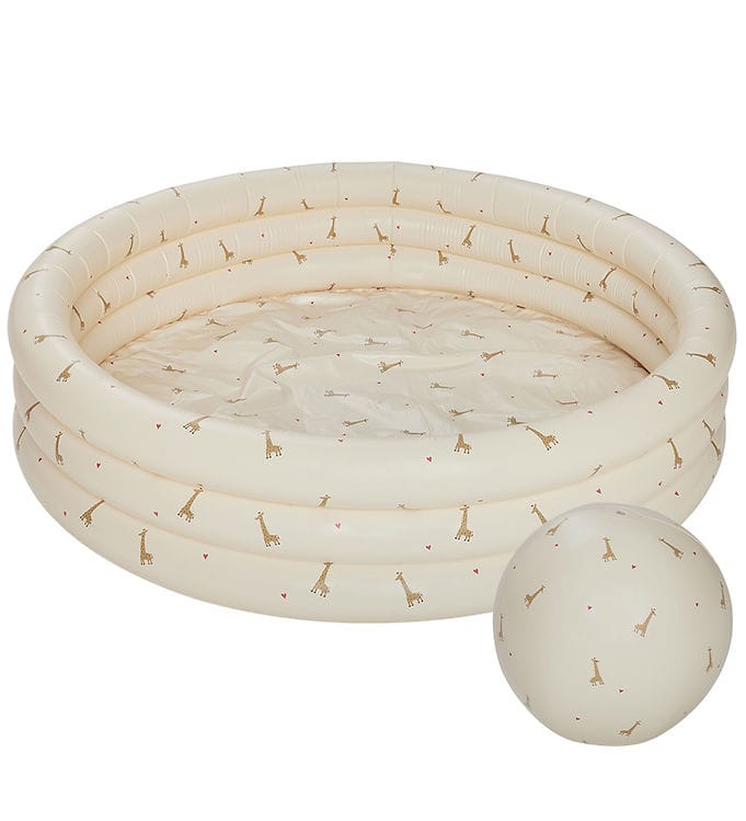 OYOY Barnpool m. Badboll - 120x26 cm - Smör/Giraffe