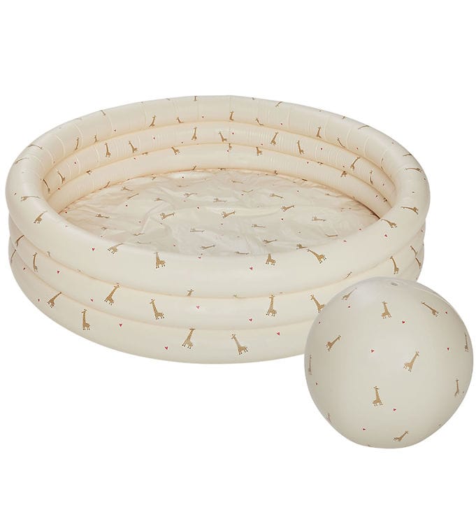 OYOY Barnpool m. Badboll - 85x26 cm - Smör/Giraffe