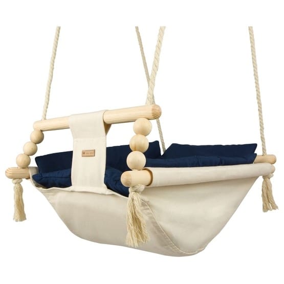 PQP Babygunga - Vagga - Cream Och Navy
