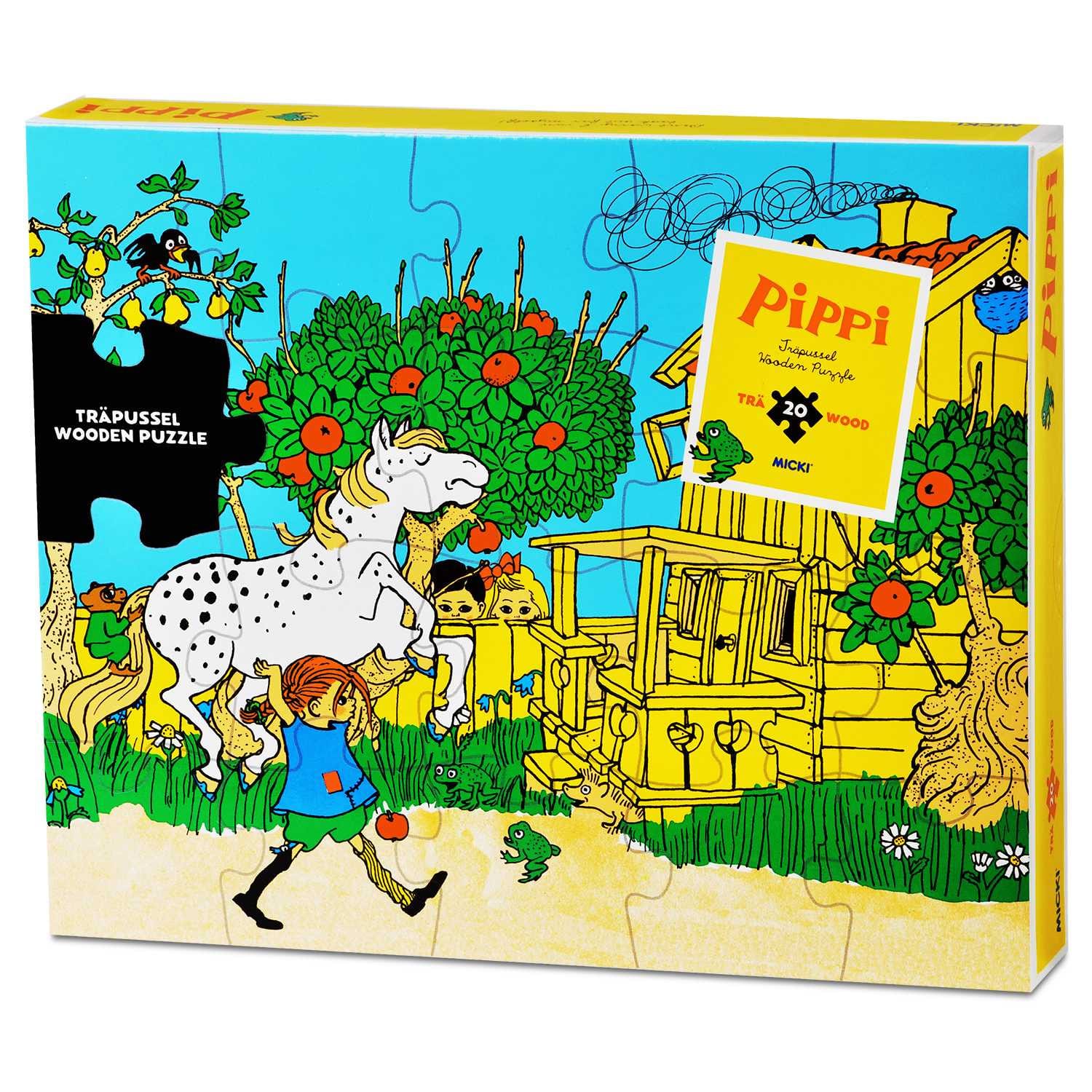 Pippi Träpussel 20 bitar - Pippi - Leksaksaffären