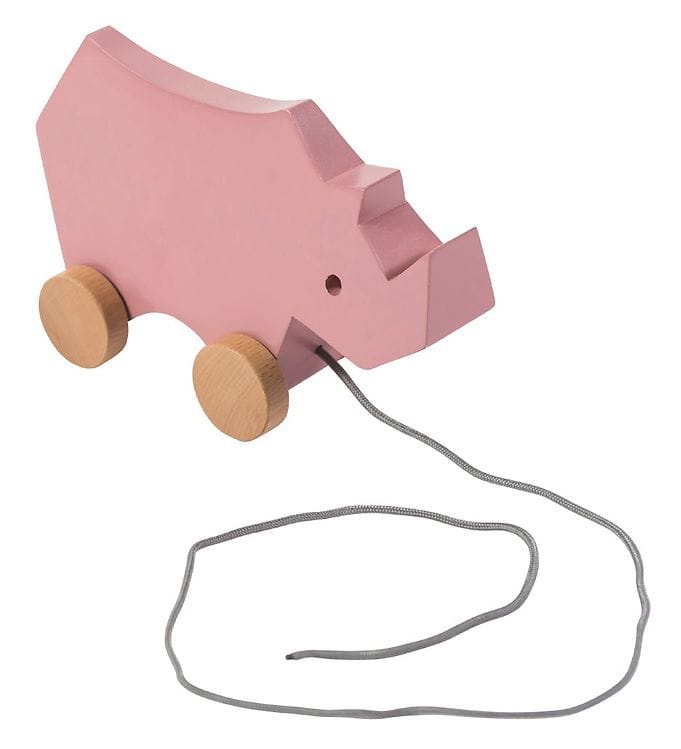 Sebra Dragleksak - Noshörning - Rosa