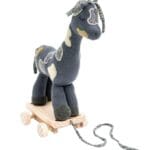 Smallstuff Dragleksak - Giraff - 40 cm - Marinblå