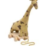 Smallstuff Dragleksak - Giraff - Mustard/Mullvad