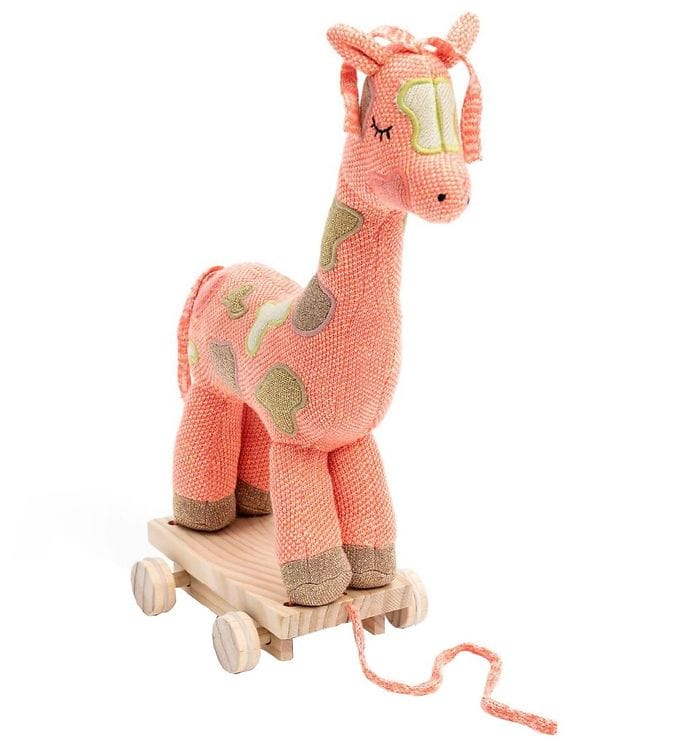 Smallstuff Dragleksak - Giraff - Rosa