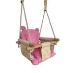 Viking Sports Babygungstol - Babygunga - Med Öron - Max, 20 Kg - Kräm & Ljusrosa