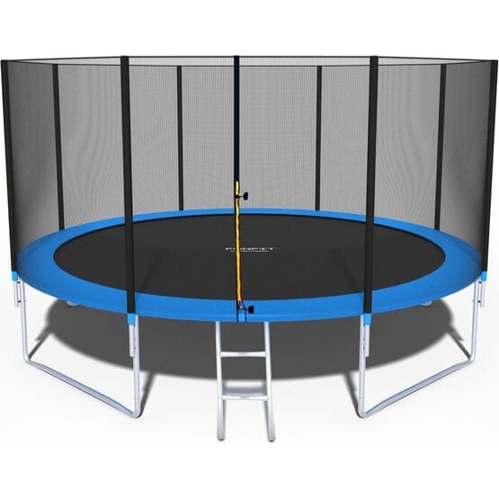 Viking Sports Studsmatta - 374 Cm - Med Nät & Stege - Blå