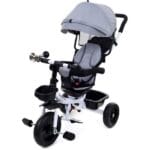 Viking Sports Trehjuling - Cykel - Med Körbygel Och Solskydd - Gråvit