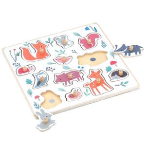 Vilac TräPussel - 12 Delar - Skogens djur