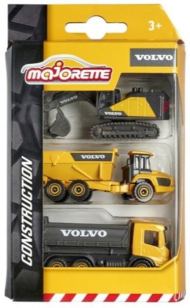 Volvo Construction Fordon 3-pack Frontlastare : Model - Grävmaskin - VOLVO - Leksaksaffären