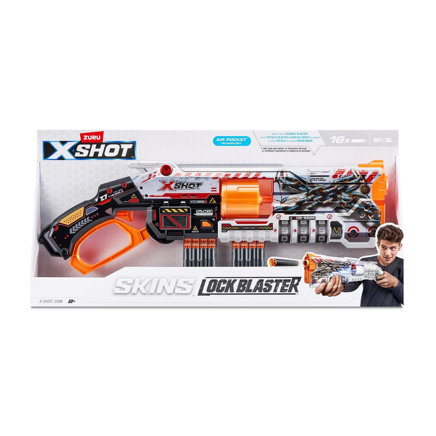 X-Shot Skins Lock Blaster - X-Shot - Leksaksaffären