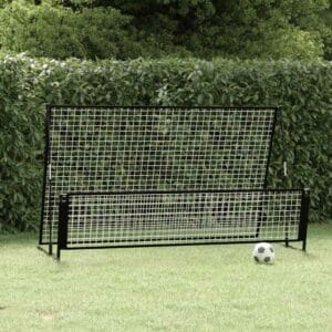 vidaXL 2-i-1 returnät/fotbollsmål 202x104x120 cm stål
