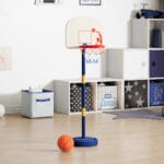 vidaXL Basketställning med boll och pump justerbar höjd 90/121 cm