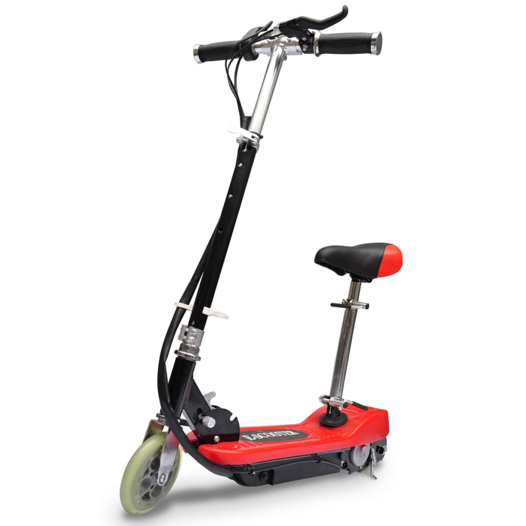 vidaXL Elsparkcykel med sadel 120 W röd